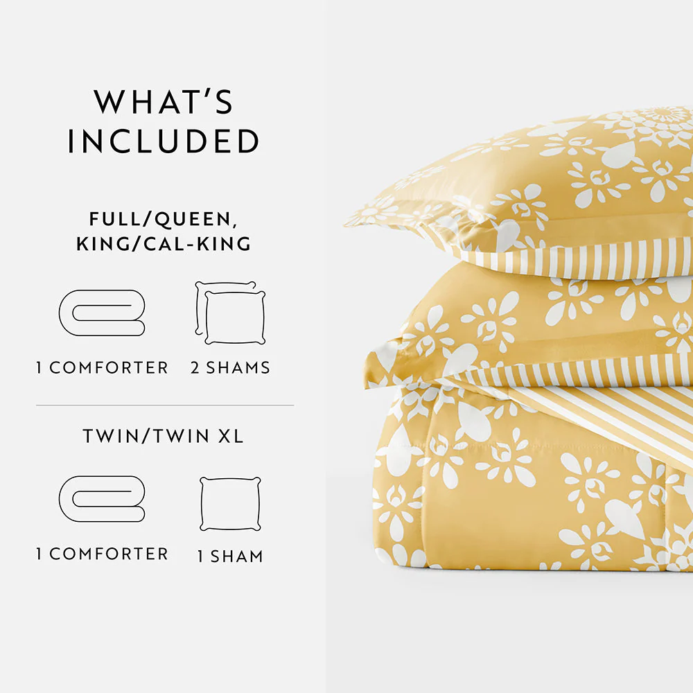Daisy Medallion Reversible Down-Alternative Comforter Set (Sale) - Image 54