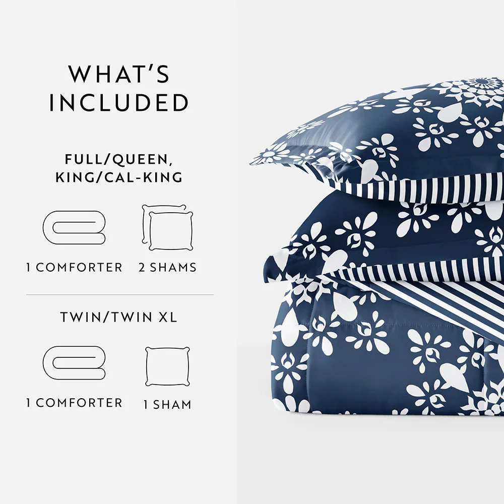 Daisy Medallion Reversible Down-Alternative Comforter Set (Sale) - Image 55