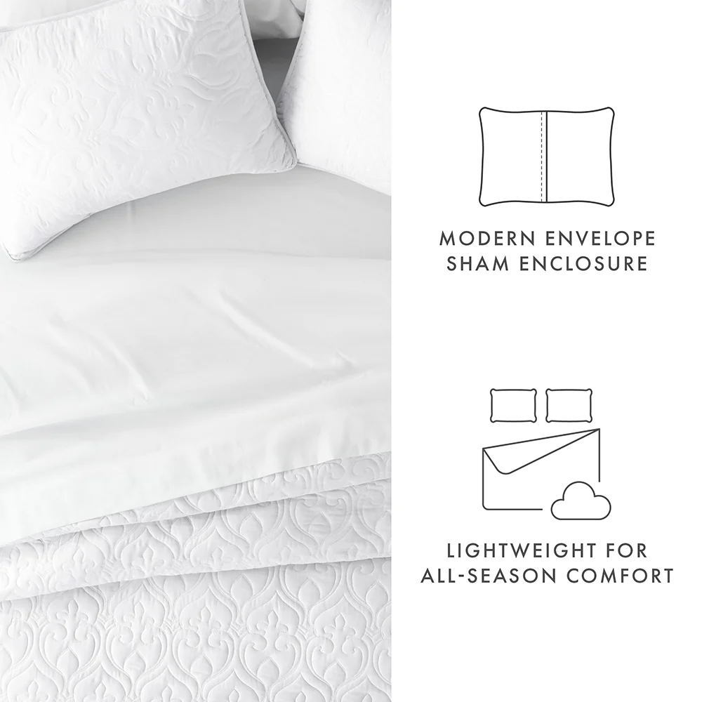 3-Piece Damask Quilted Coverlet Set (Sale) - Image 17