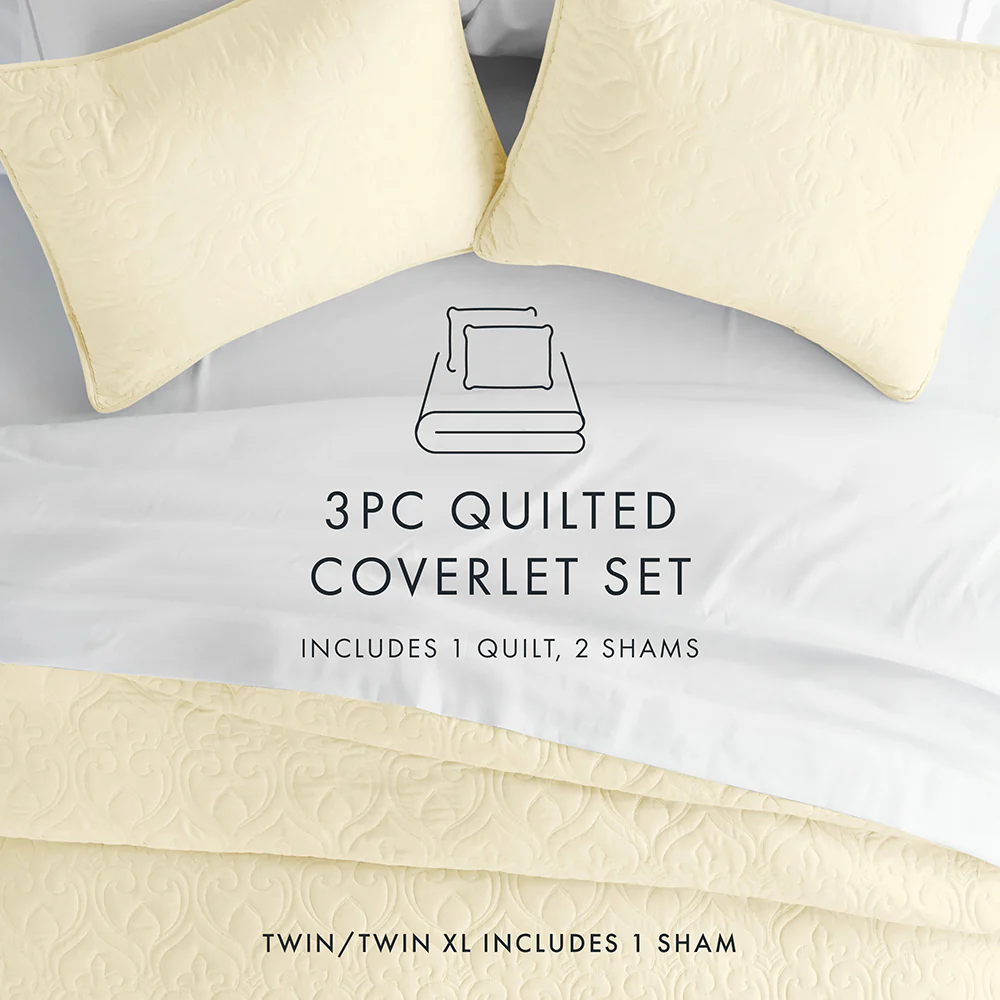 3-Piece Damask Quilted Coverlet Set (Sale) - Image 27