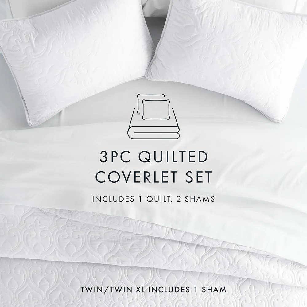 3-Piece Damask Quilted Coverlet Set (Sale) - Image 29