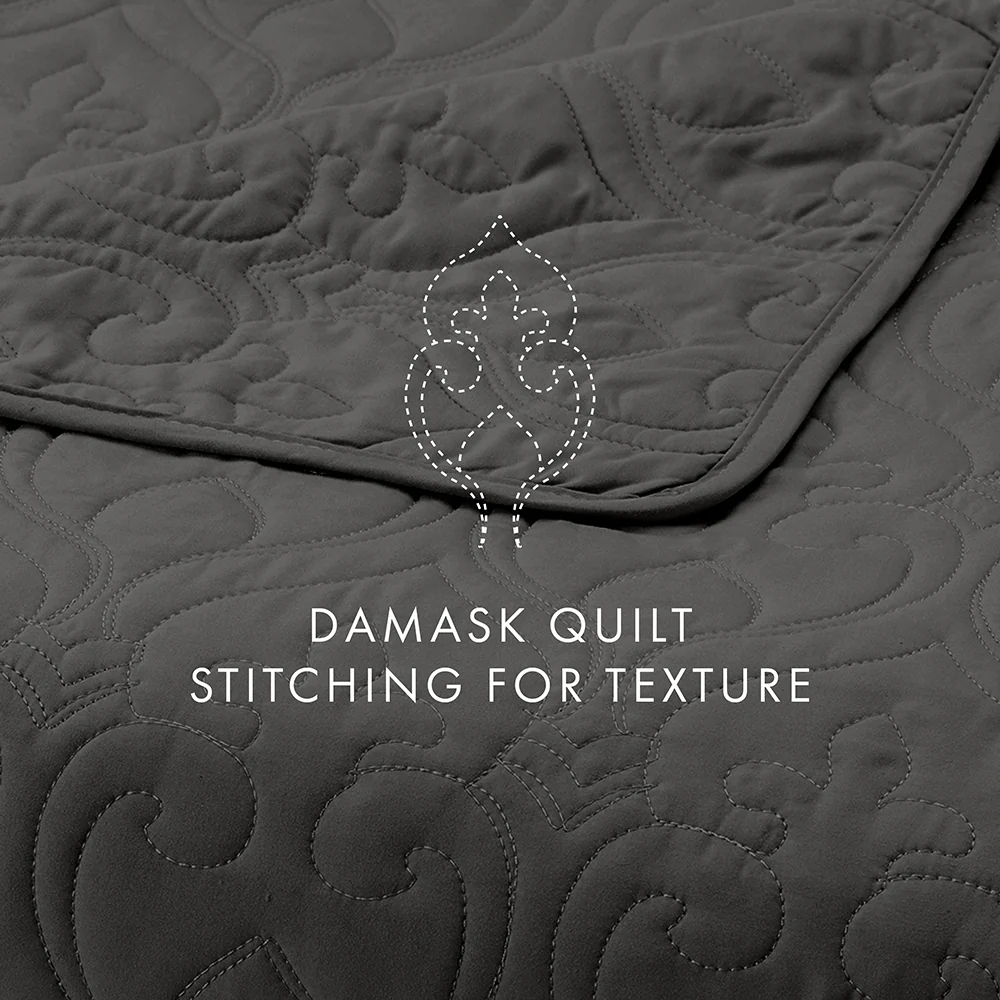 3-Piece Damask Quilted Coverlet Set (Sale) - Image 36