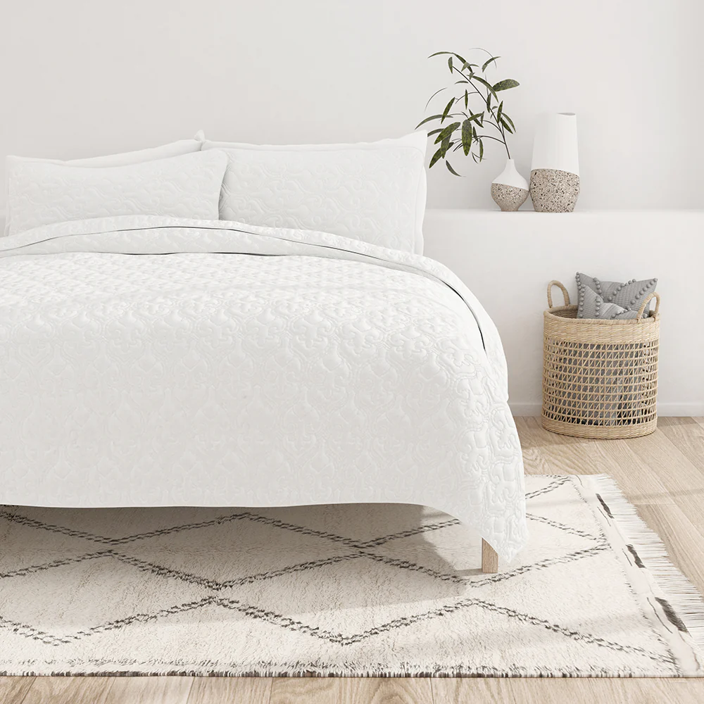 3-Piece Damask Quilted Coverlet Set (Sale) - Image 5