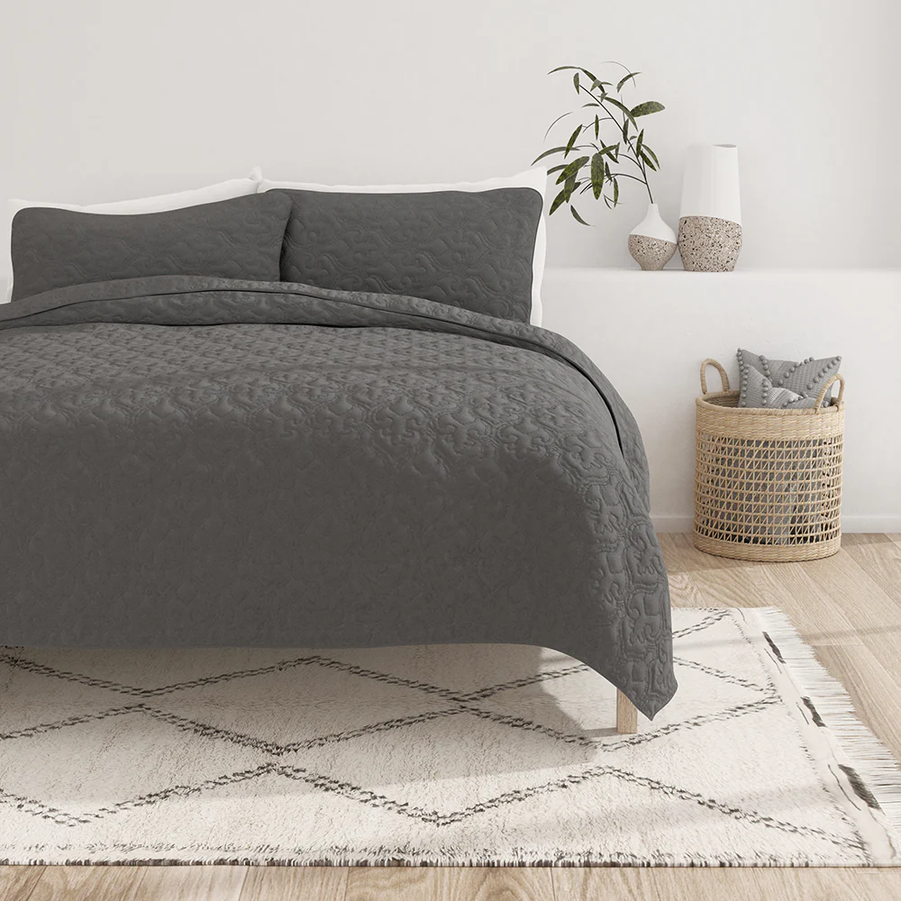 3-Piece Damask Quilted Coverlet Set (Sale) - Image 6