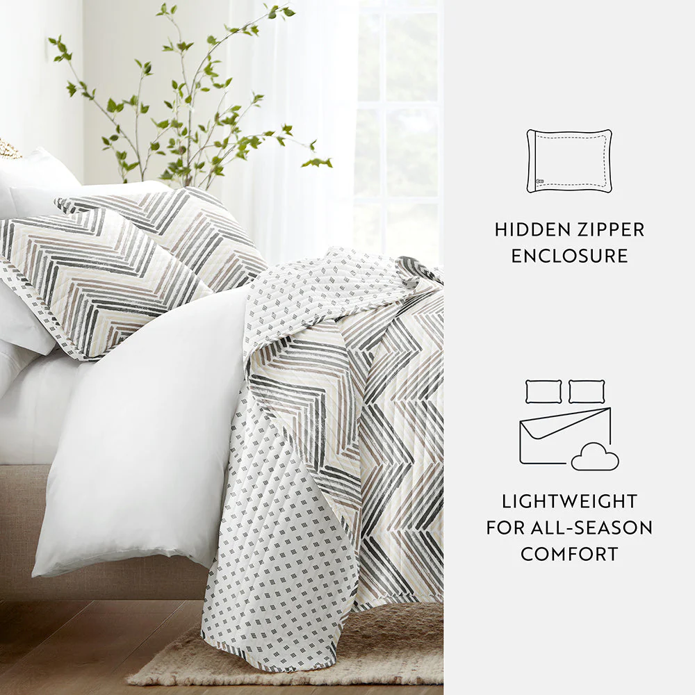 Diamond Chevron Reversible Quilted Coverlet Set (Sale) - Image 6