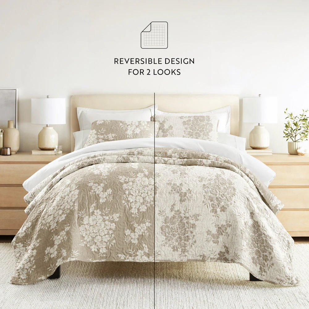 Distressed Bouquet Reversible Quilted Coverlet Set (Sale) - Image 31