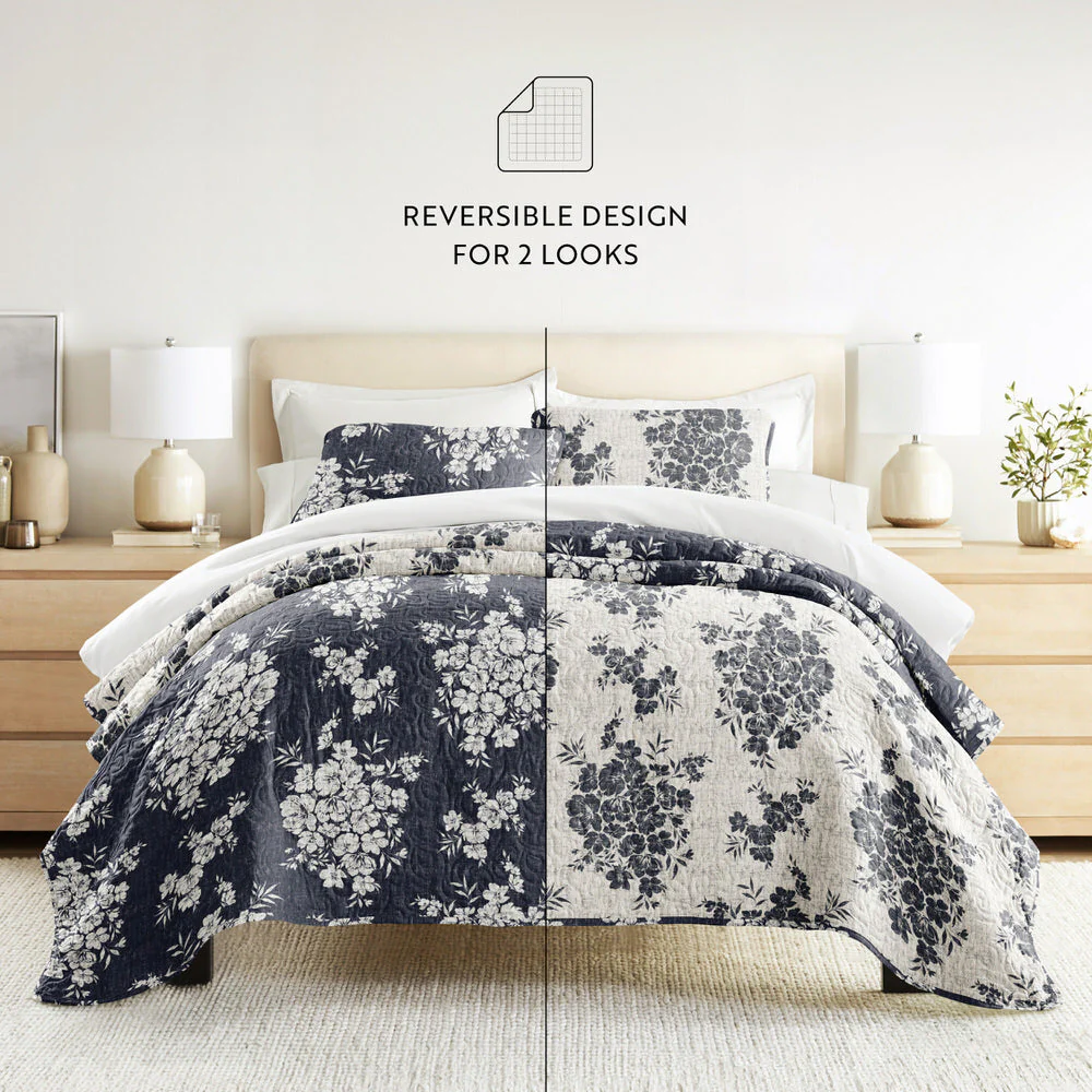 Distressed Bouquet Reversible Quilted Coverlet Set (Sale) - Image 32