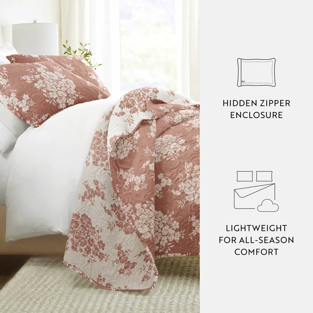 Distressed Bouquet Reversible Quilted Coverlet Set (Sale) - Image 34