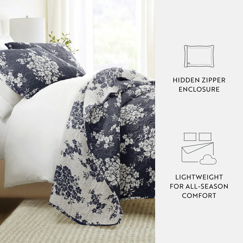 Distressed Bouquet Reversible Quilted Coverlet Set (Sale) - Image 36