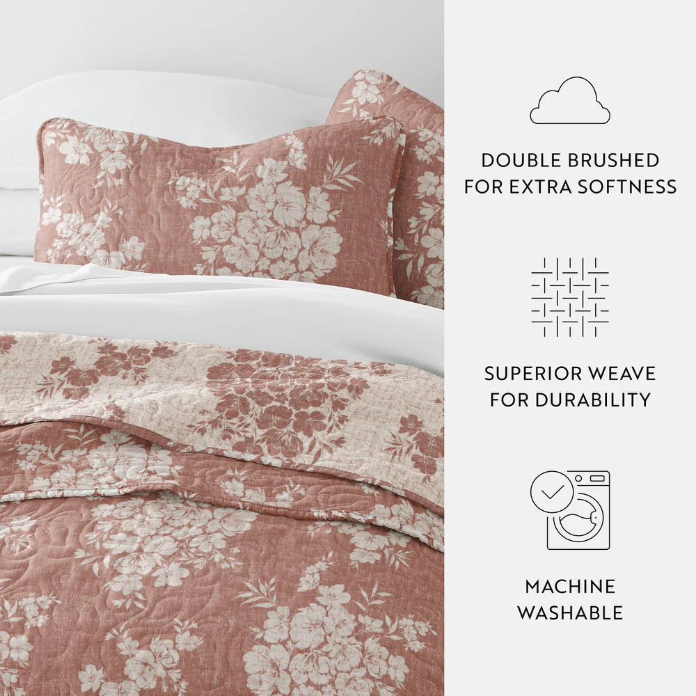 Distressed Bouquet Reversible Quilted Coverlet Set (Sale) - Image 38
