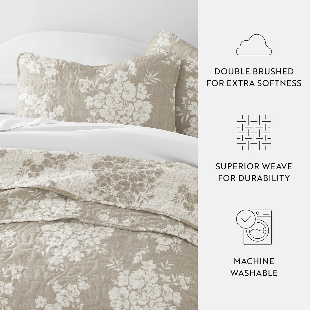 Distressed Bouquet Reversible Quilted Coverlet Set (Sale) - Image 39