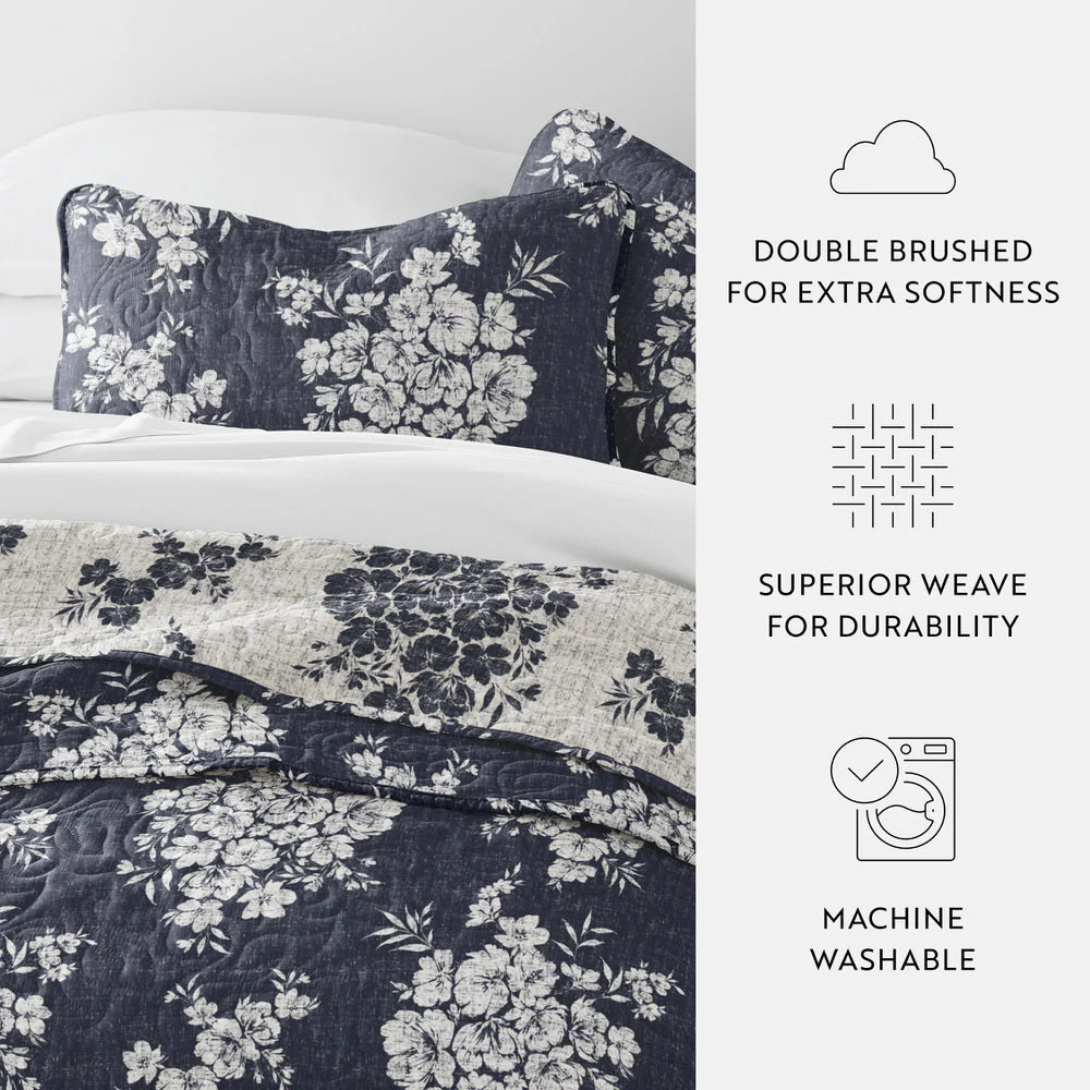 Distressed Bouquet Reversible Quilted Coverlet Set (Sale) - Image 40