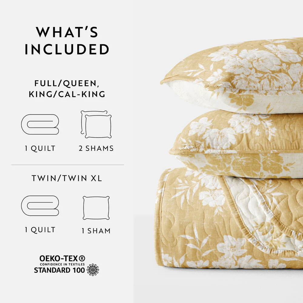 Distressed Bouquet Reversible Quilted Coverlet Set (Sale) - Image 41