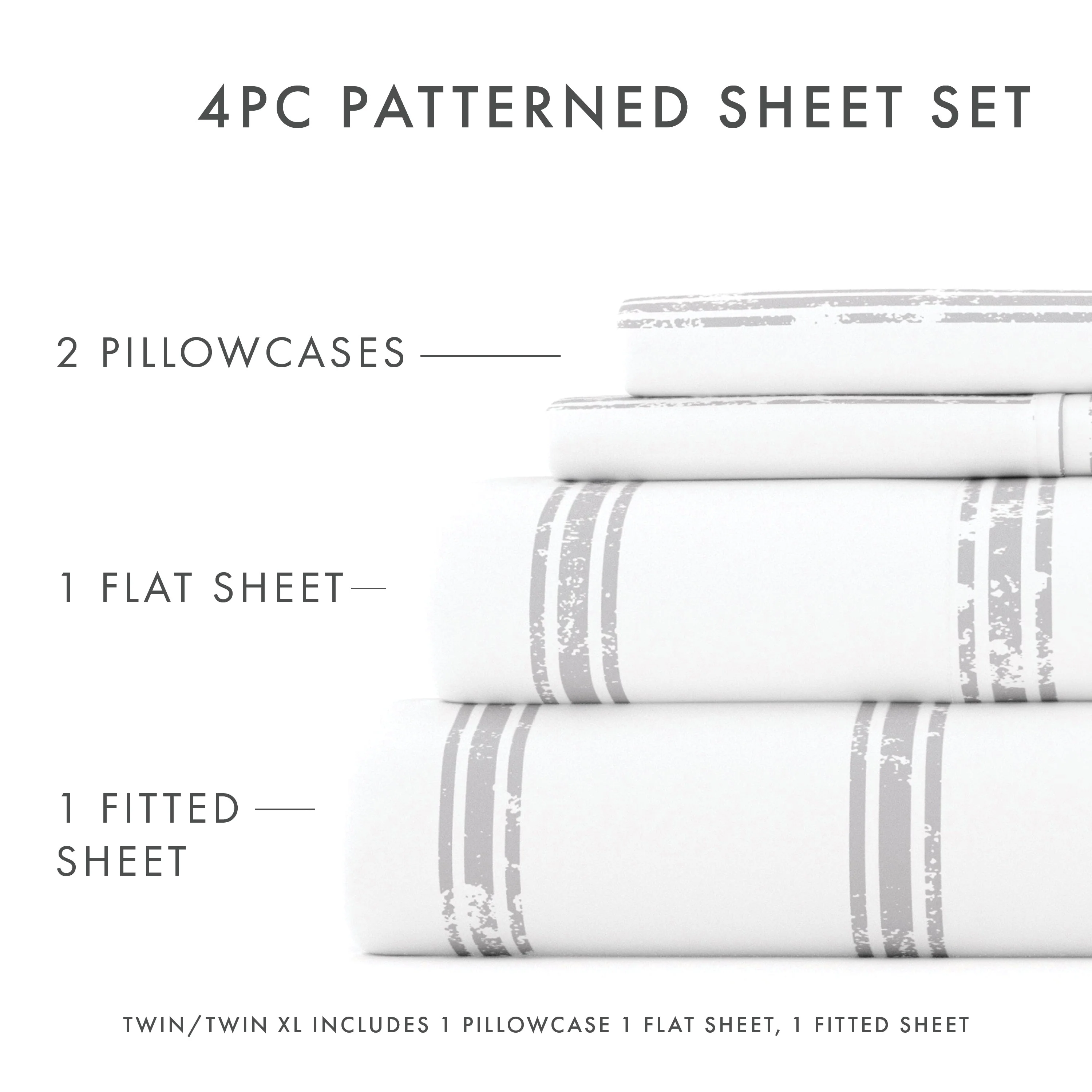 Distressed Line Pattern 4-Piece Sheet Set (Sale) - Image 5