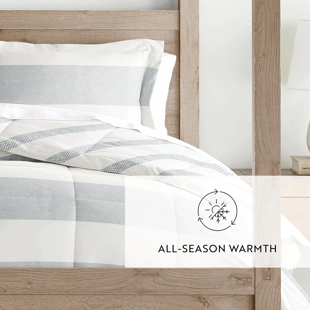 Distressed Stripe Reversible Down-Alternative Comforter Set (Sale) - Image 10