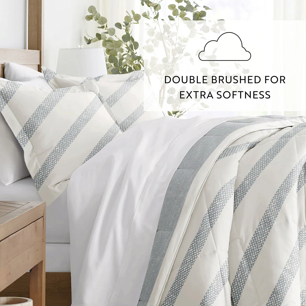 Distressed Stripe Reversible Down-Alternative Comforter Set (Sale) - Image 11