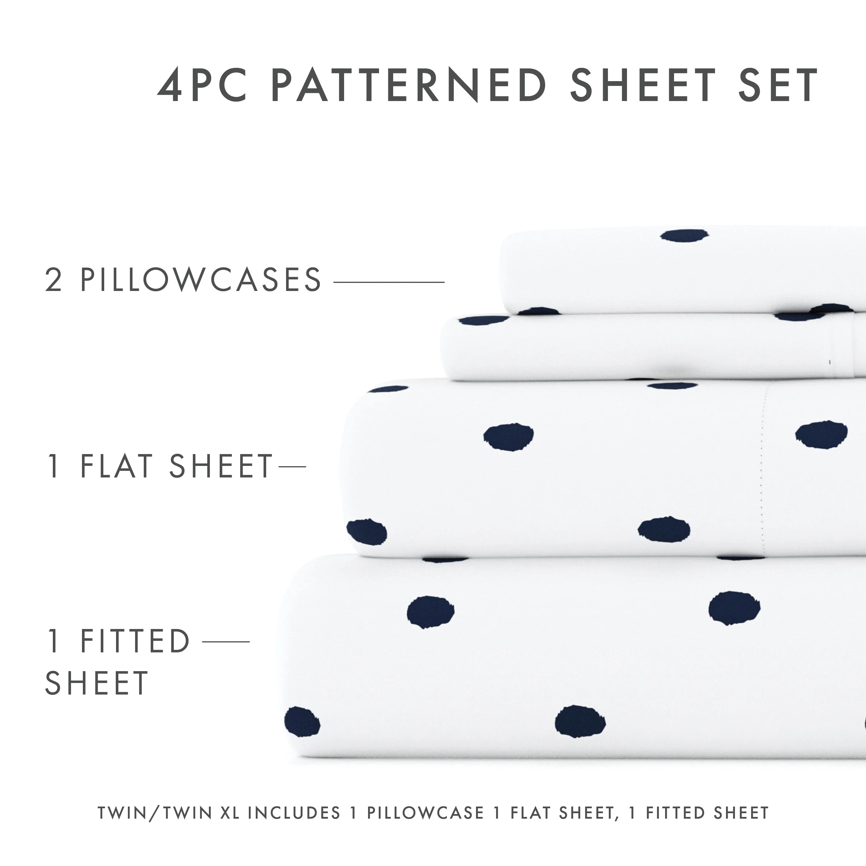 Dots Pattern 4-Piece Sheet Set (Sale) - Image 5