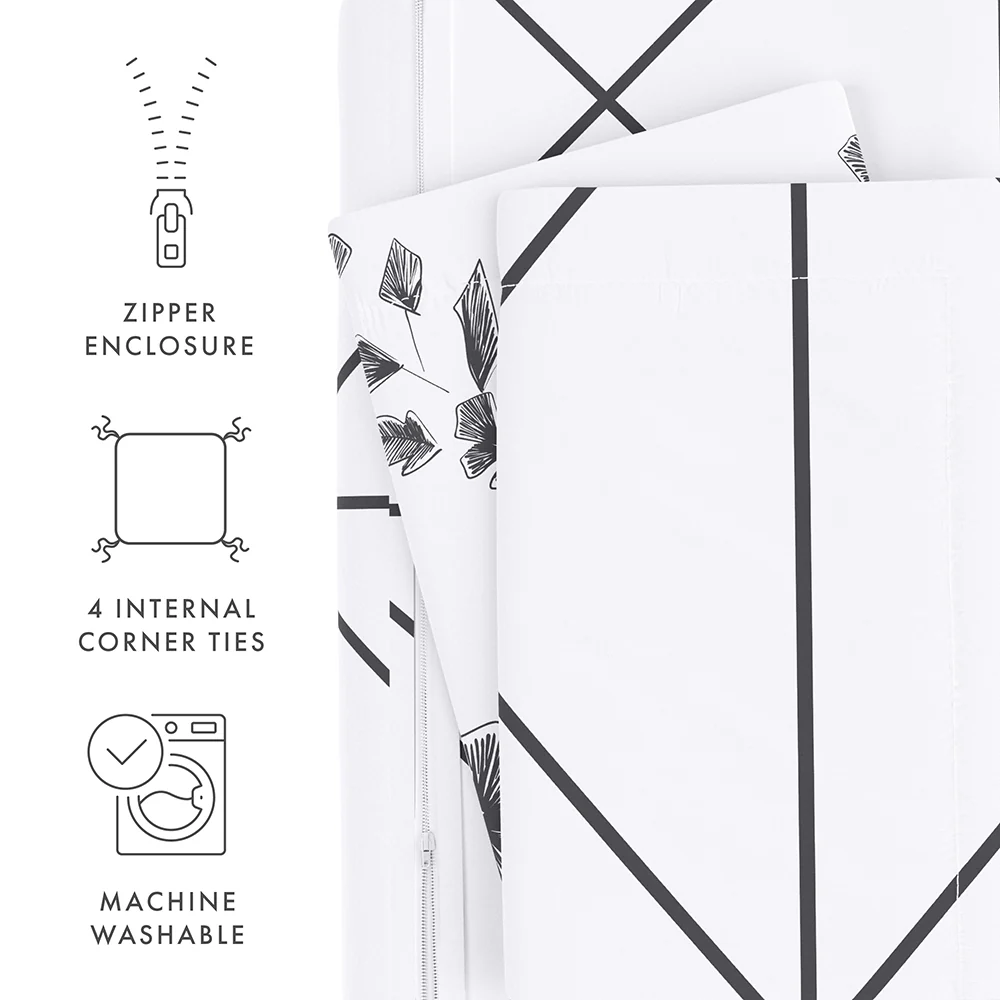 Edgy Flowers Pattern 3-Piece Reversible Duvet Cover Set (Sale) - Image 11