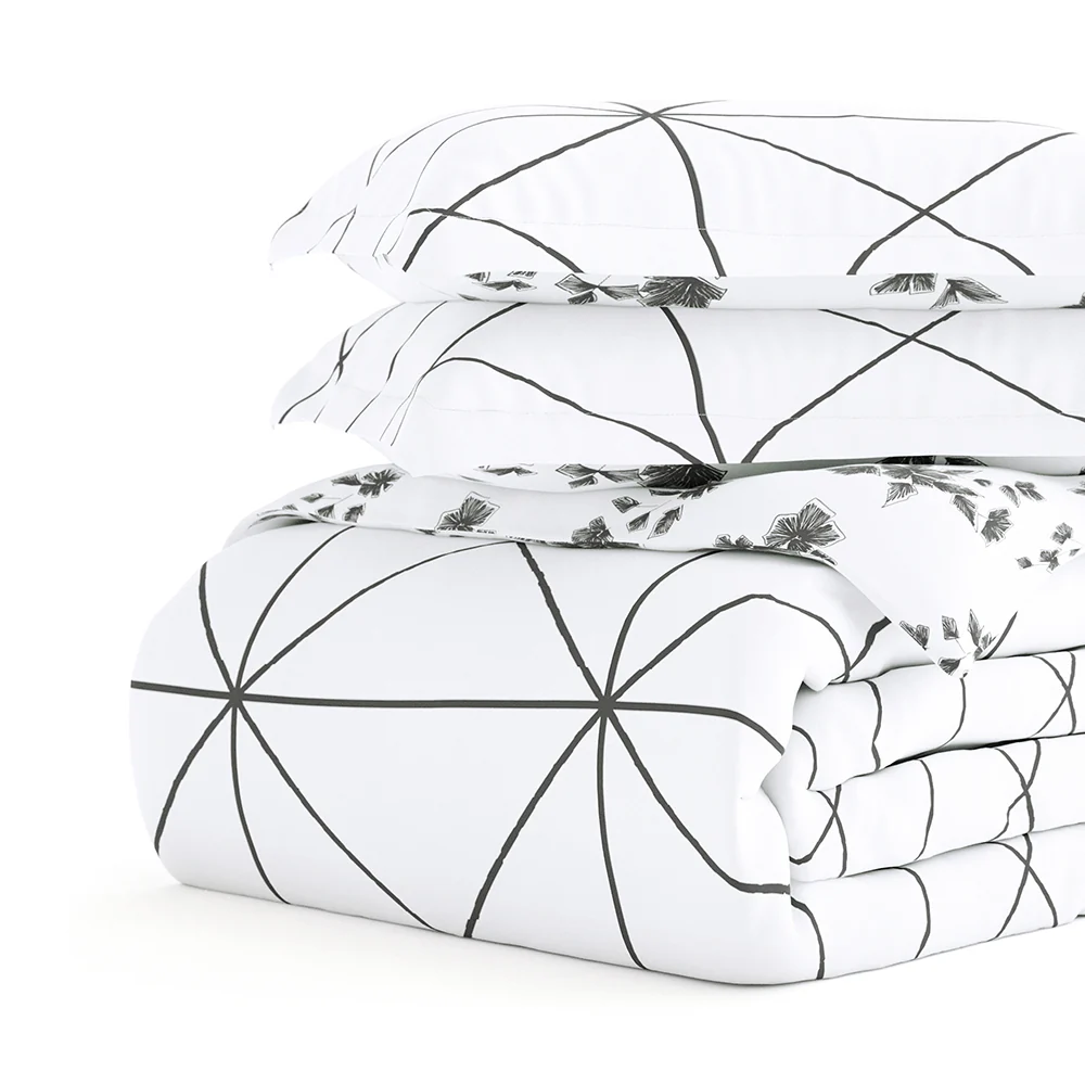 Edgy Flowers Pattern 3-Piece Reversible Duvet Cover Set (Sale) - Image 7