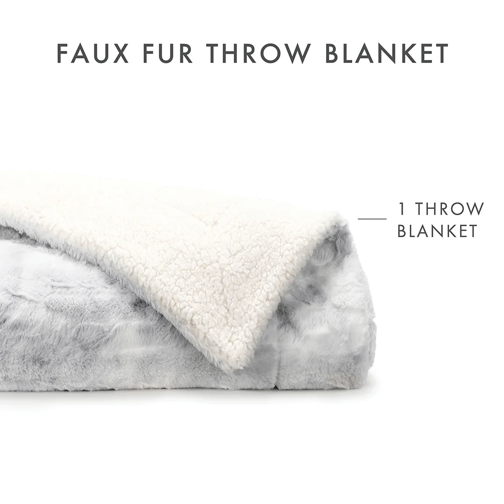 Faux Fur Tie Dye Throw Blanket (Sale) - Image 3