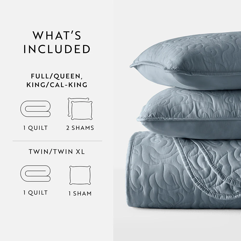 Sale - Floral 3-Piece Quilted Coverlet Set - Image 101