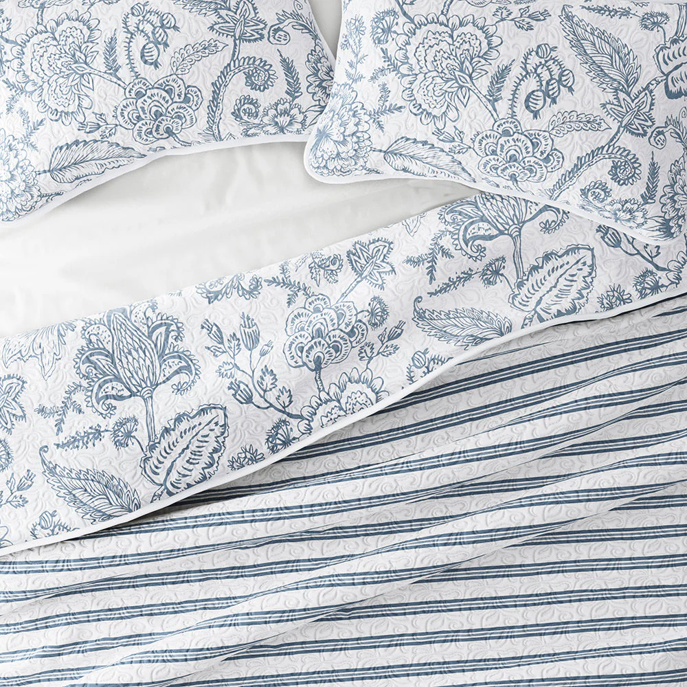Sale - Floral 3-Piece Quilted Coverlet Set - Image 40