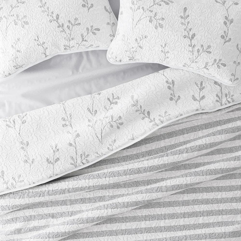 Sale - Floral 3-Piece Quilted Coverlet Set - Image 41
