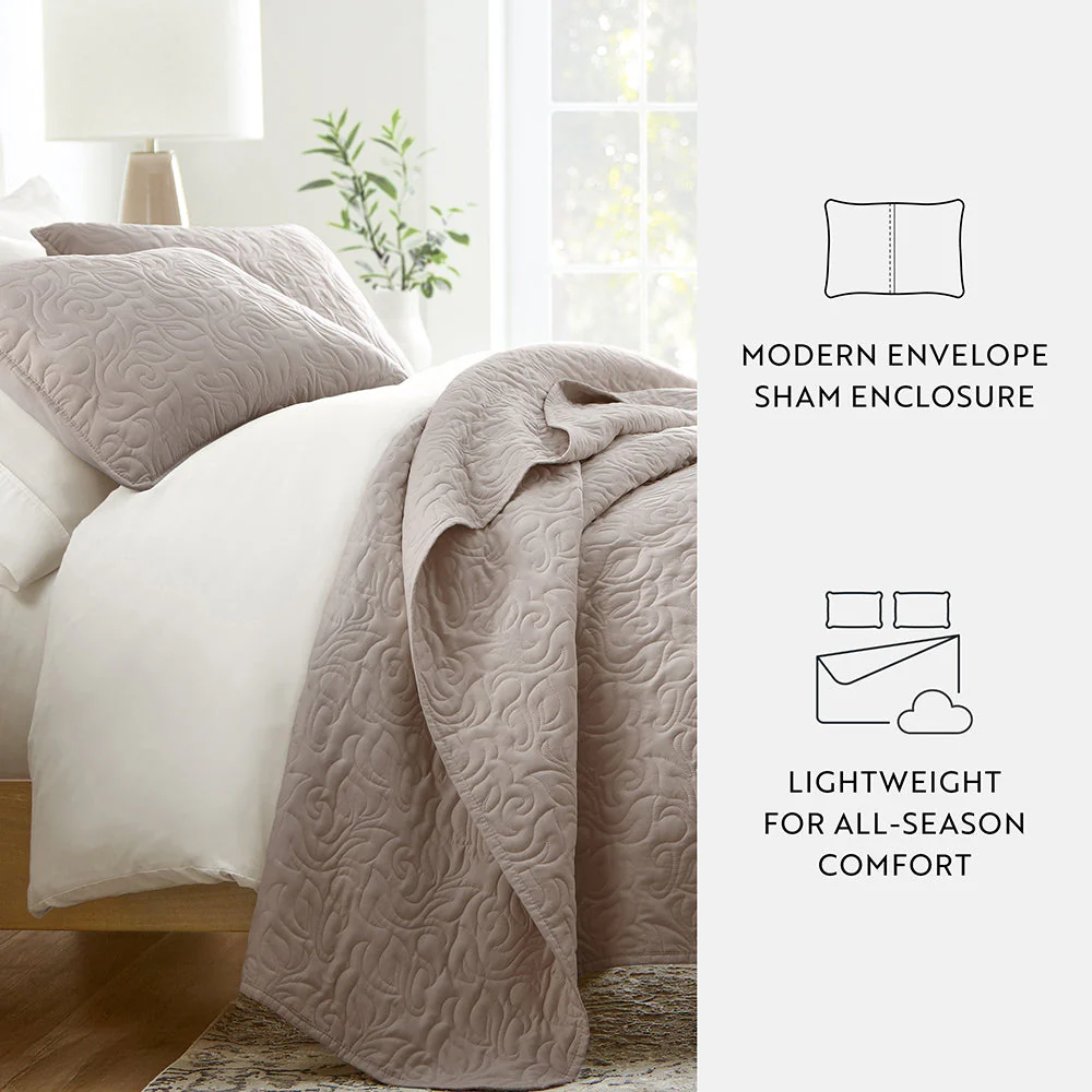 Sale - Floral 3-Piece Quilted Coverlet Set - Image 72