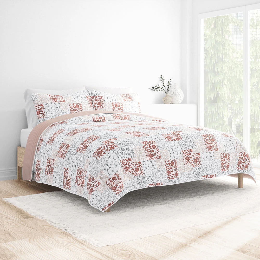 Sale - Floral 3-Piece Quilted Coverlet Set - Image 9