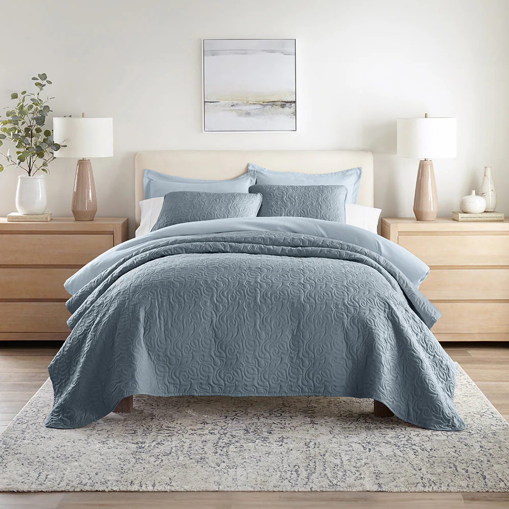 3-Piece Floral Stitch Quilted Coverlet Set (Sale) - Image 20