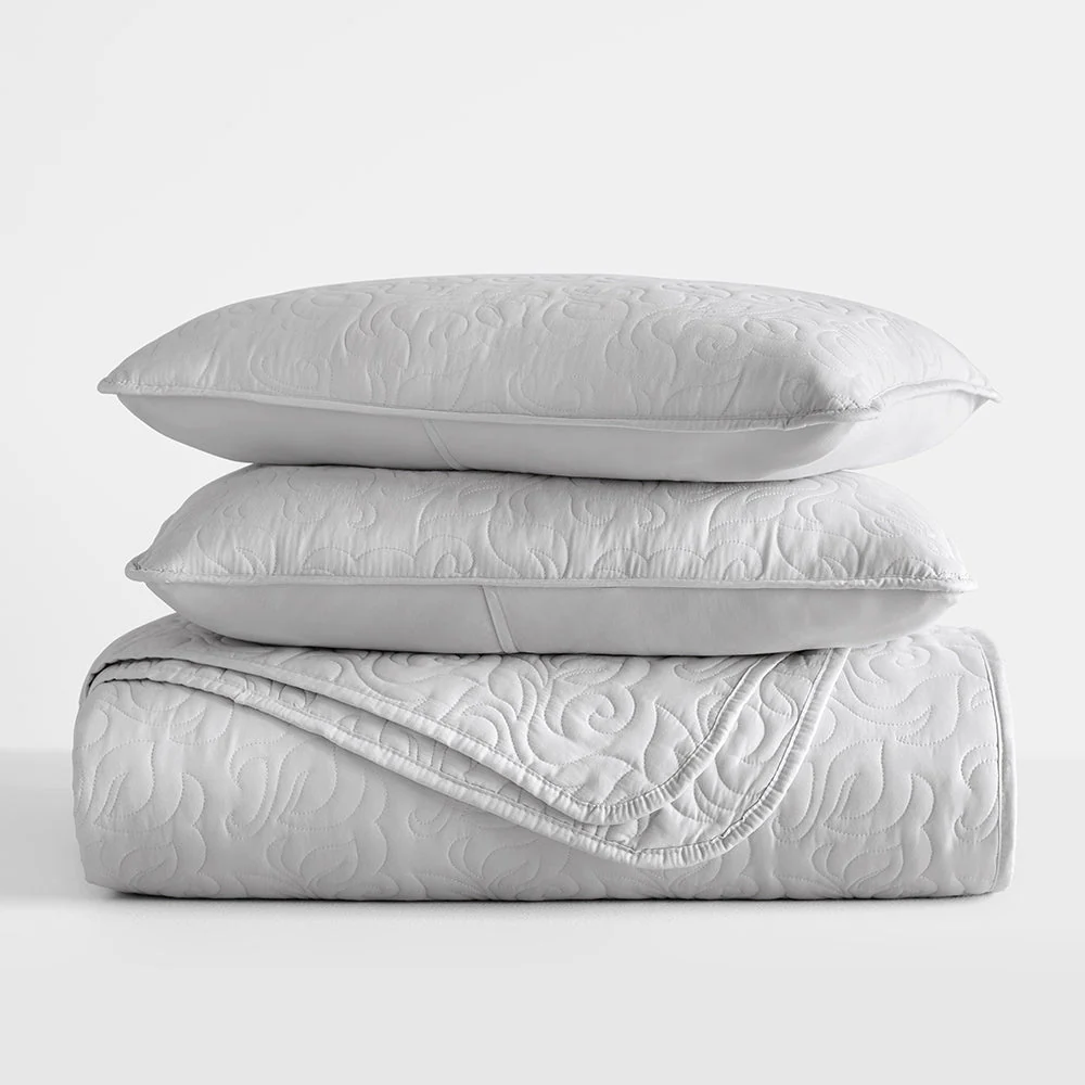 3-Piece Floral Stitch Quilted Coverlet Set (Sale) - Image 33
