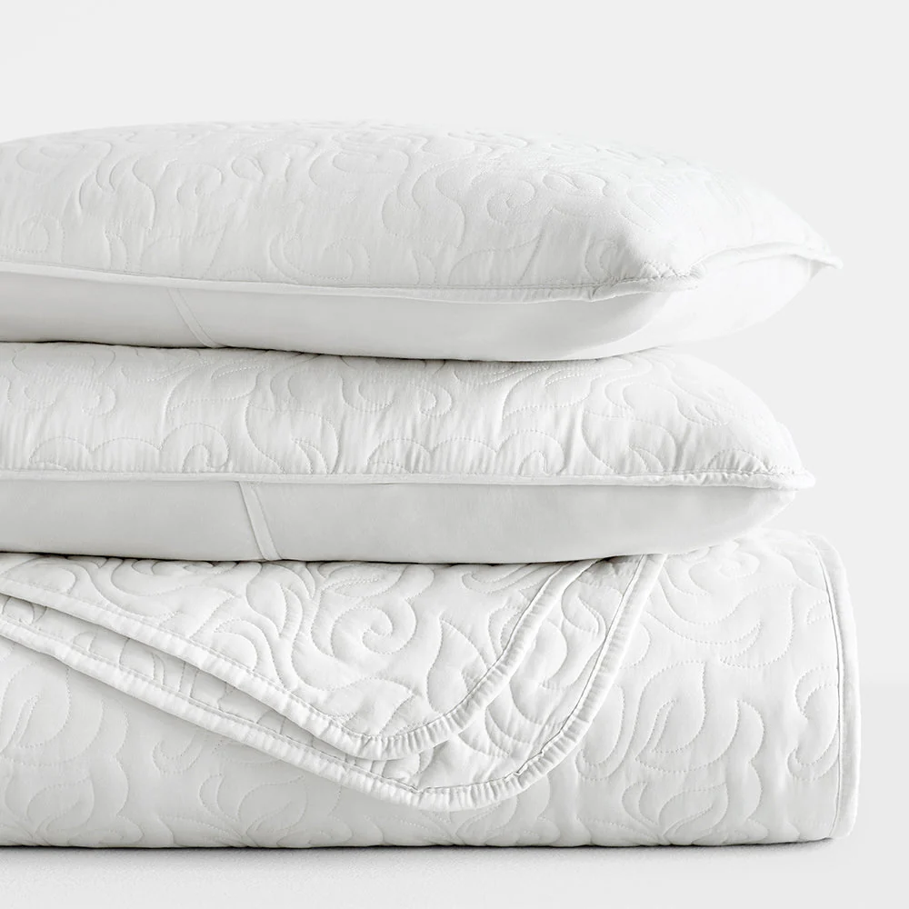 3-Piece Floral Stitch Quilted Coverlet Set (Sale) - Image 40