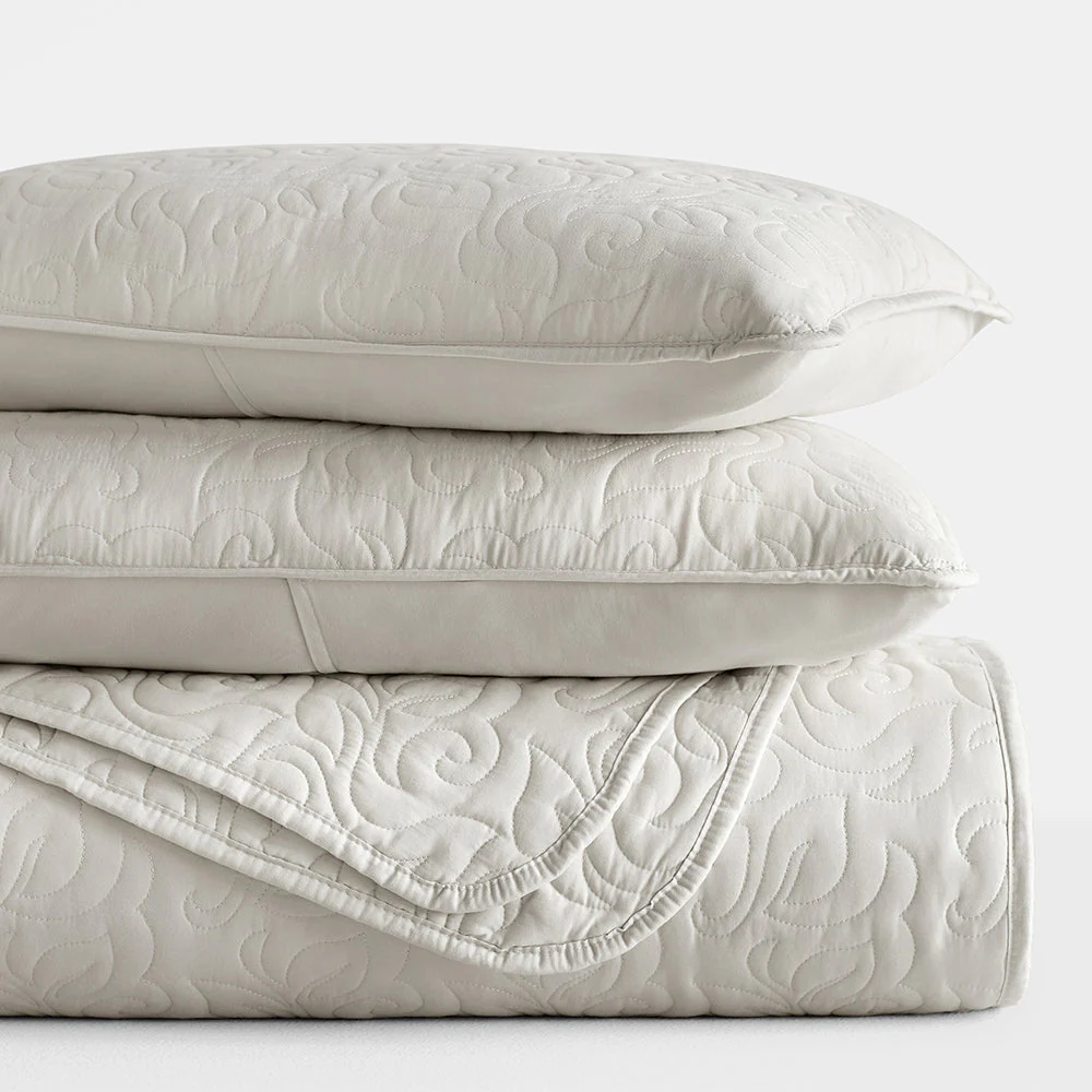 3-Piece Floral Stitch Quilted Coverlet Set (Sale) - Image 41