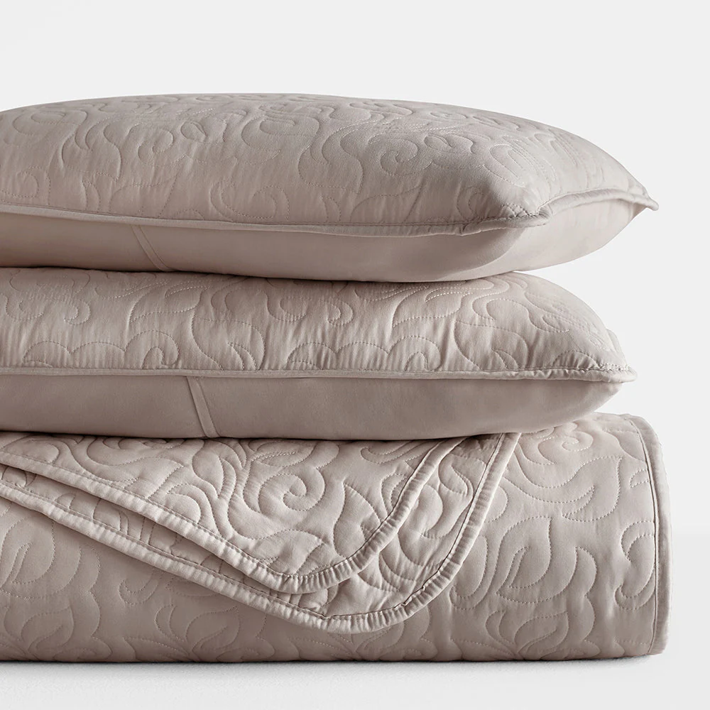 3-Piece Floral Stitch Quilted Coverlet Set (Sale) - Image 42