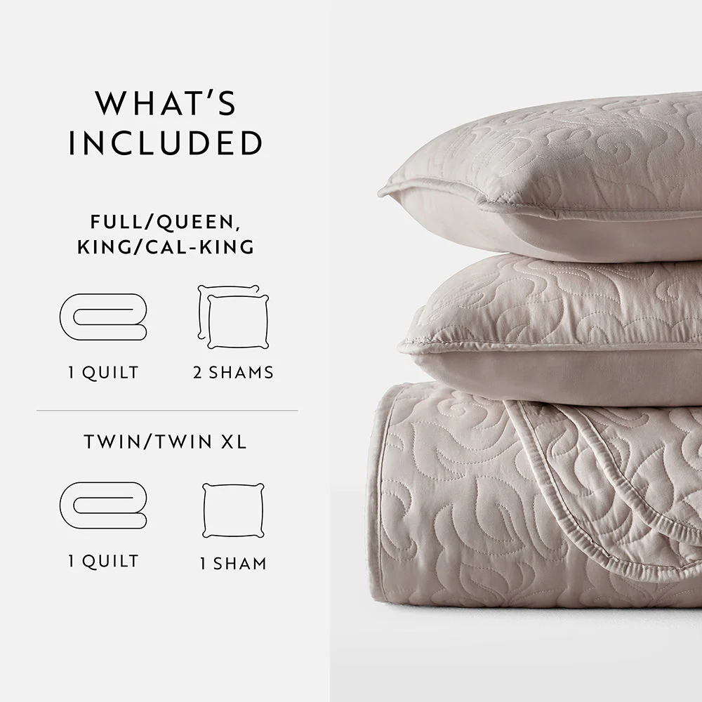 3-Piece Floral Stitch Quilted Coverlet Set (Sale) - Image 66