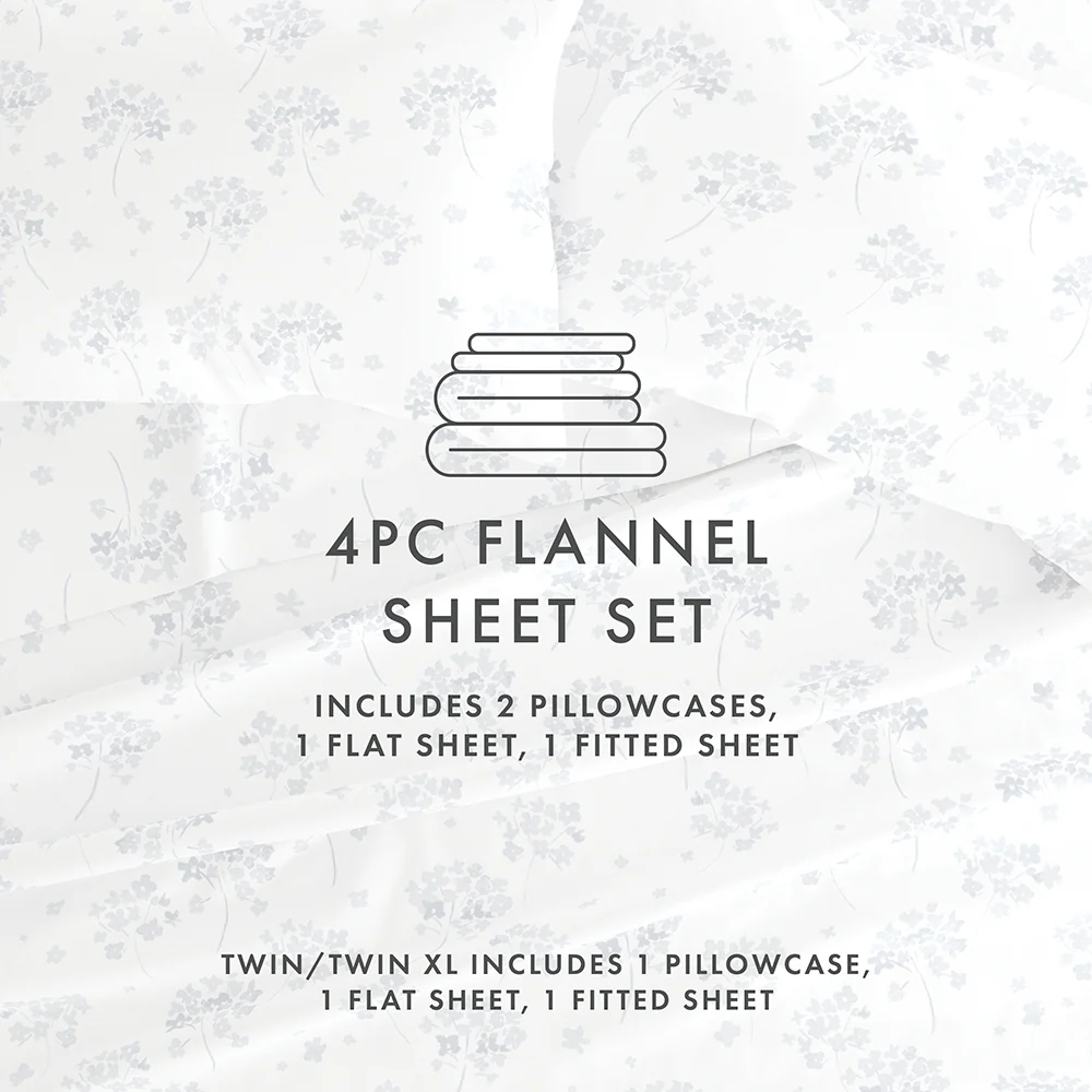 Flower Bunch 4-Piece Flannel Sheet Set (Sale) - Image 10