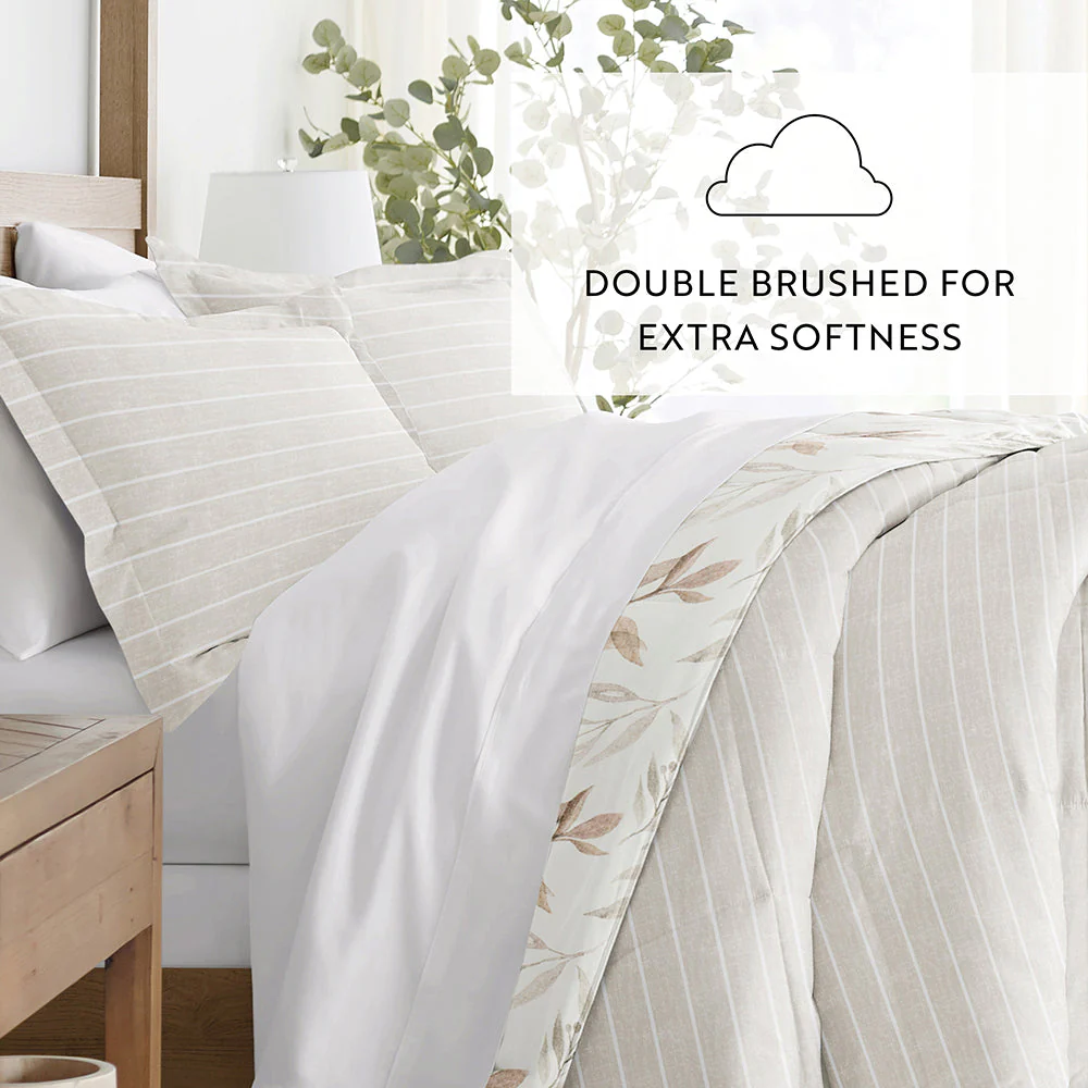 Foliage Stripe Reversible Down-Alternative Comforter Set (Sale) - Image 14