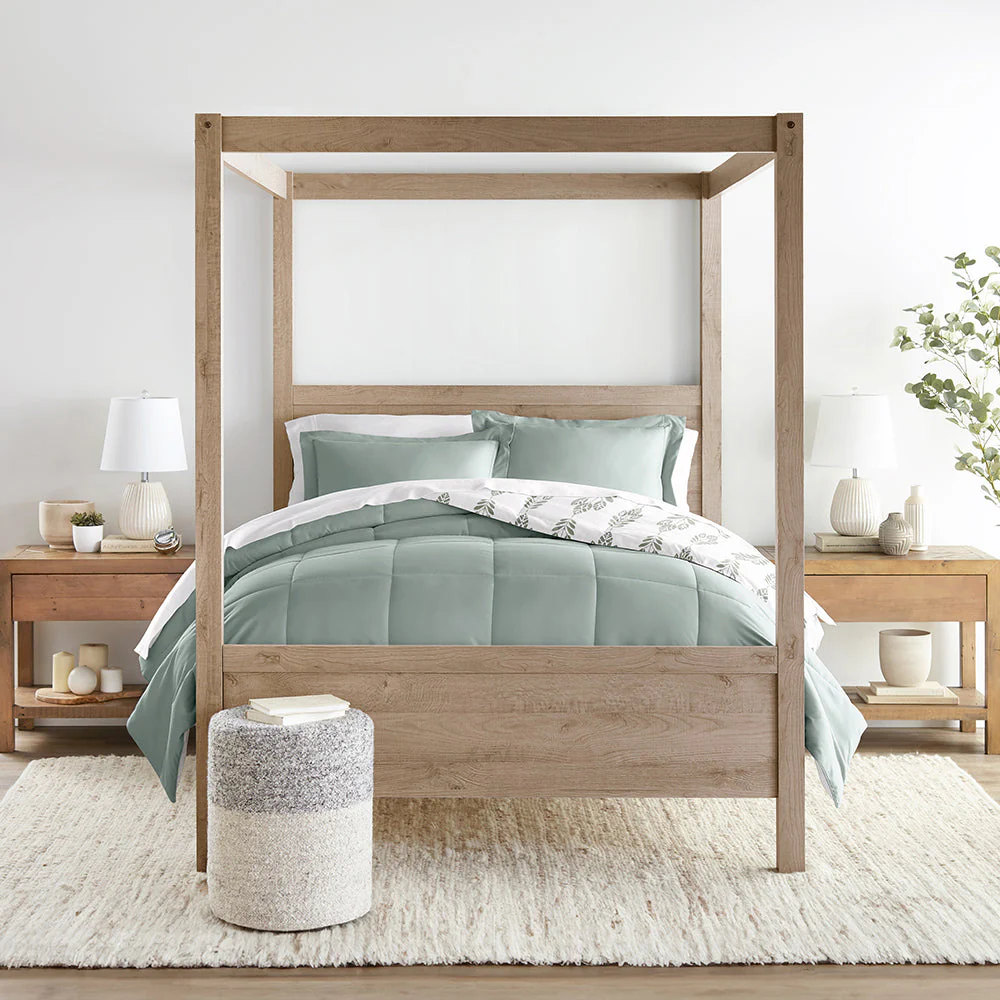 Folk Leaves Reversible Down-Alternative Comforter Set (Sale) - Image 6