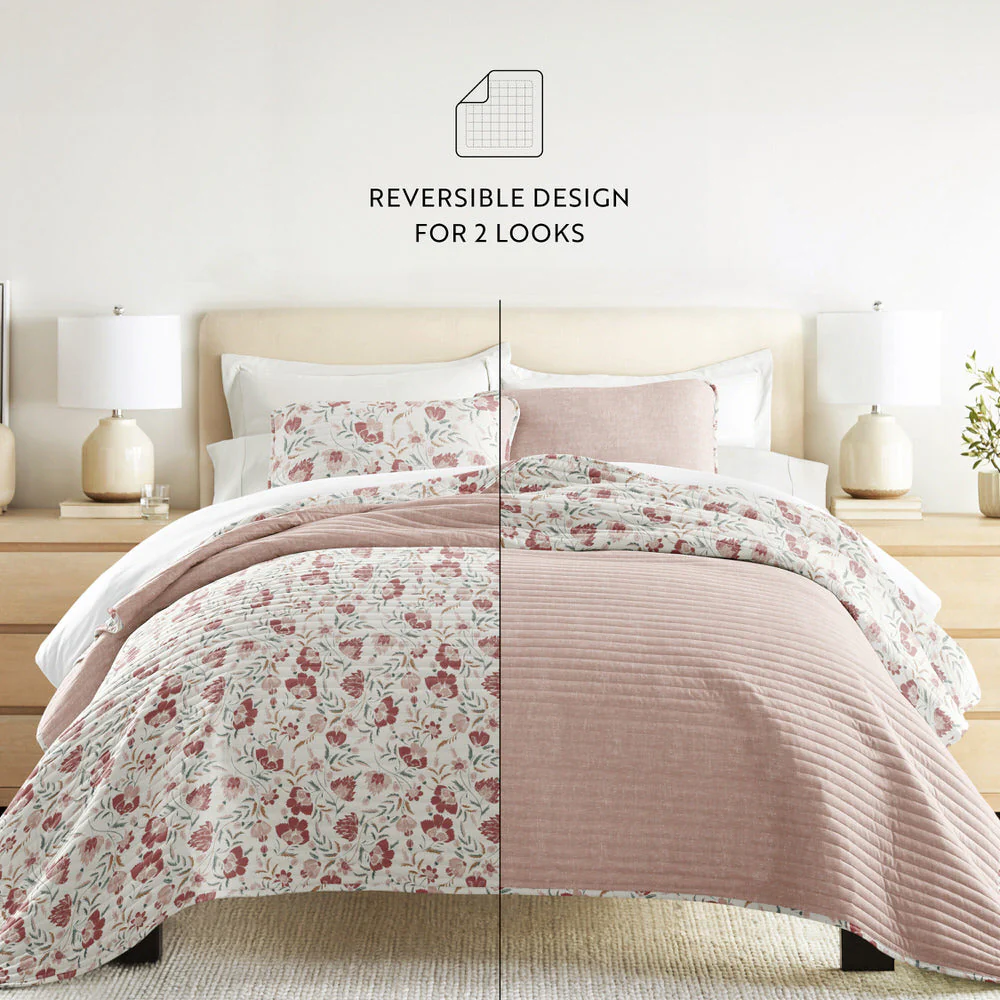 French Jacobean Reversible Quilted Coverlet Set (Sale) - Image 16