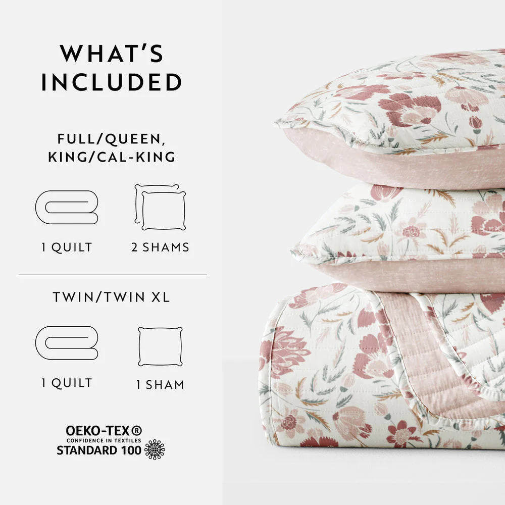 French Jacobean Reversible Quilted Coverlet Set (Sale) - Image 20