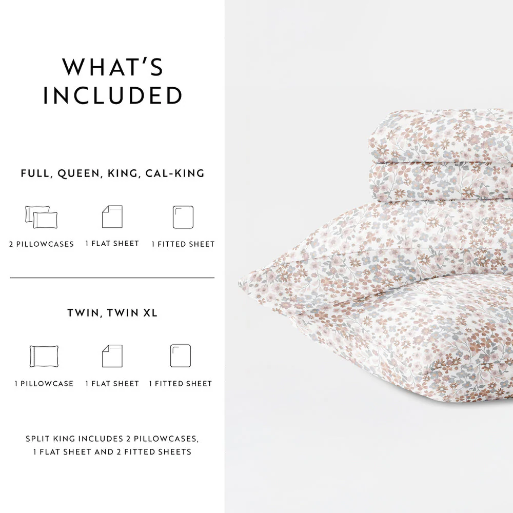 Garden Bloom 4-Piece Long Staple Cotton Sheet Set (Sale) - Image 10