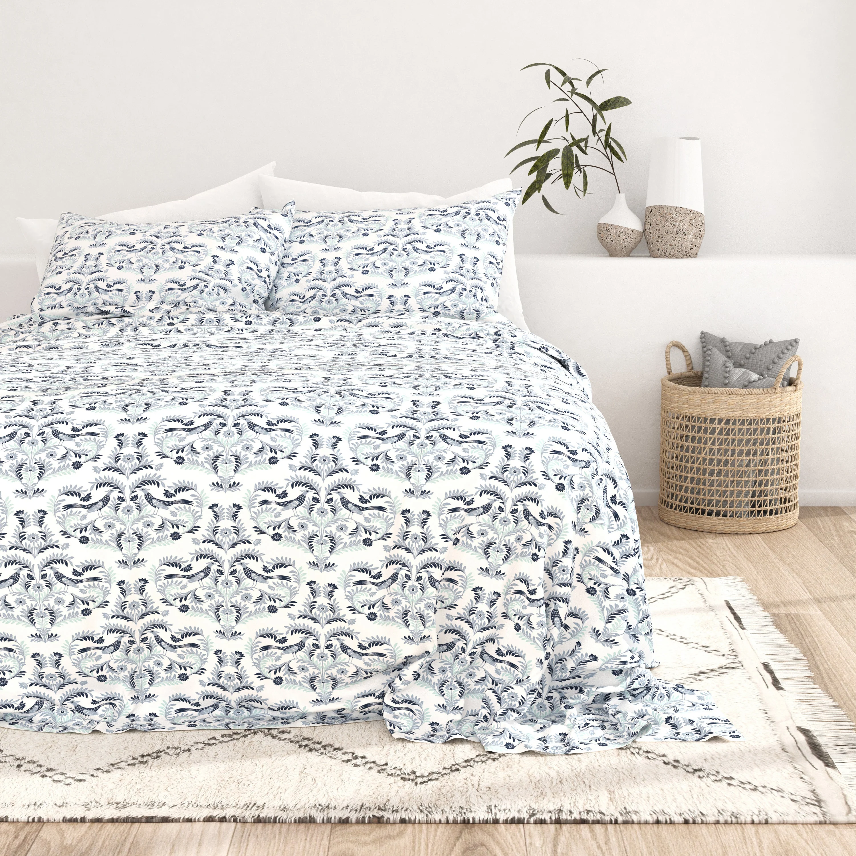 Garden Estate Pattern 4-Piece Sheet Set (Sale) - Image 3