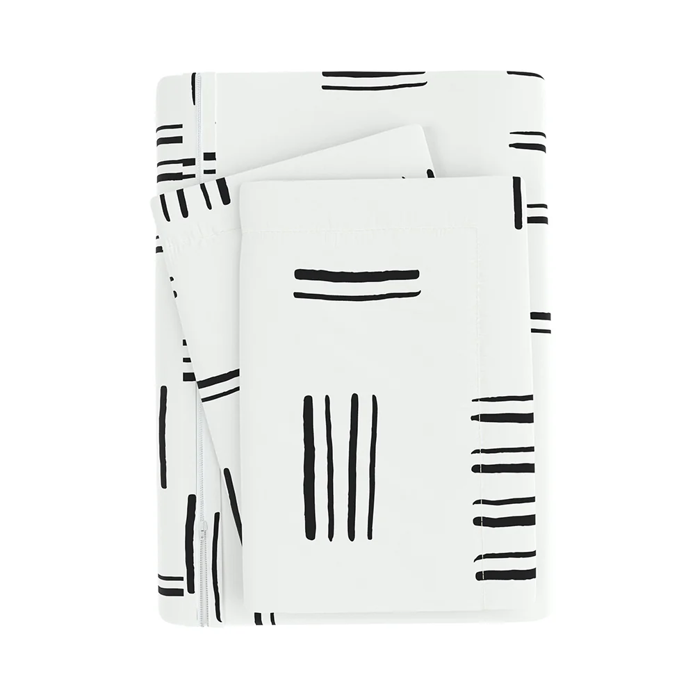 Geo Dash Pattern 3-Piece Duvet Cover Set (Sale) - Image 11