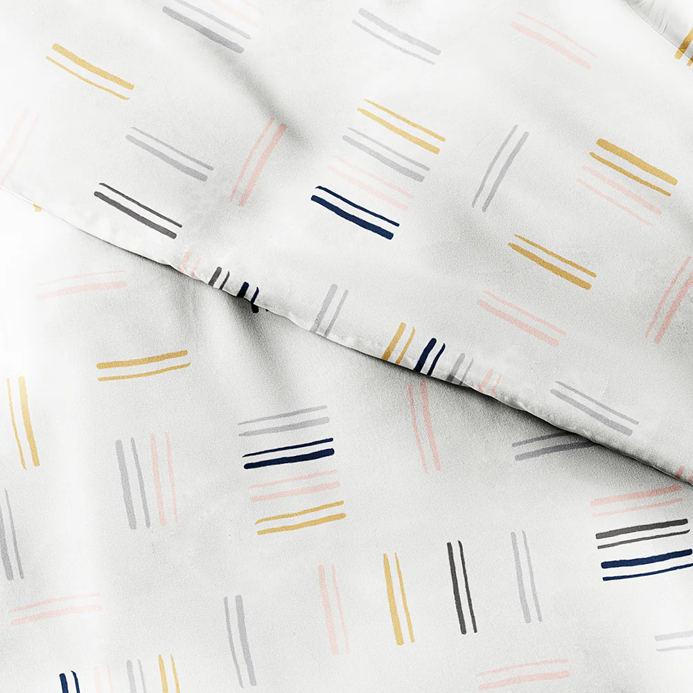 Geo Dash Pattern 3-Piece Duvet Cover Set (Sale) - Image 14