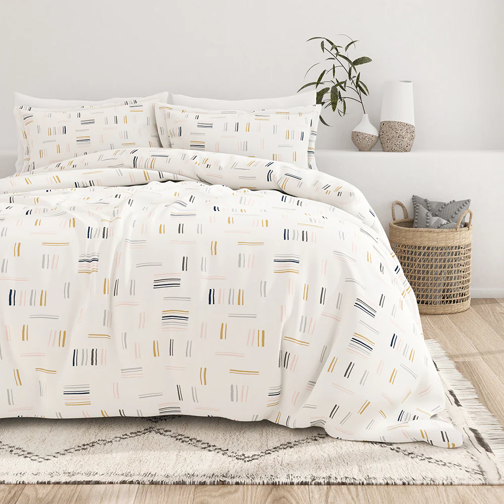 Geo Dash Pattern 3-Piece Duvet Cover Set (Sale) - Image 2