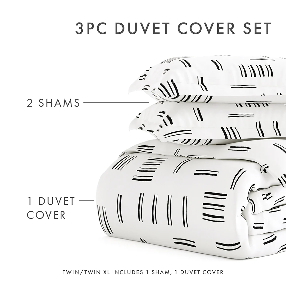 Geo Dash Pattern 3-Piece Duvet Cover Set (Sale) - Image 21