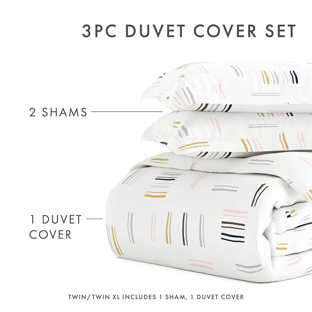 Geo Dash Pattern 3-Piece Duvet Cover Set (Sale) - Image 22