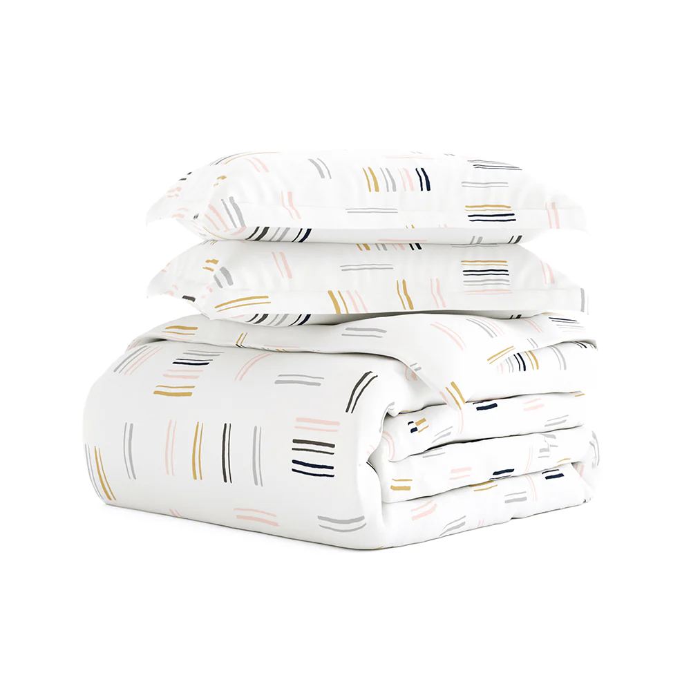 Geo Dash Pattern 3-Piece Duvet Cover Set (Sale) - Image 8