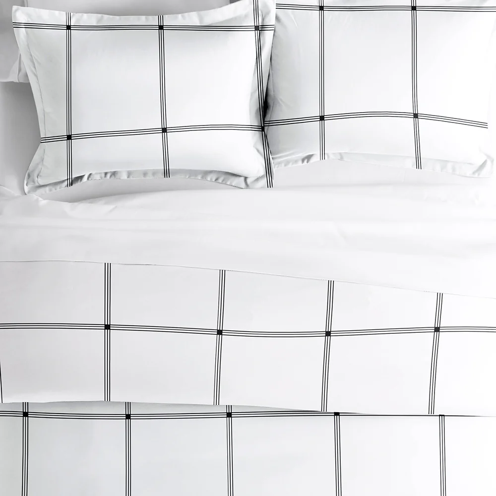 Grid Pattern 3-Piece Duvet Cover Set (Sale) - Image 3
