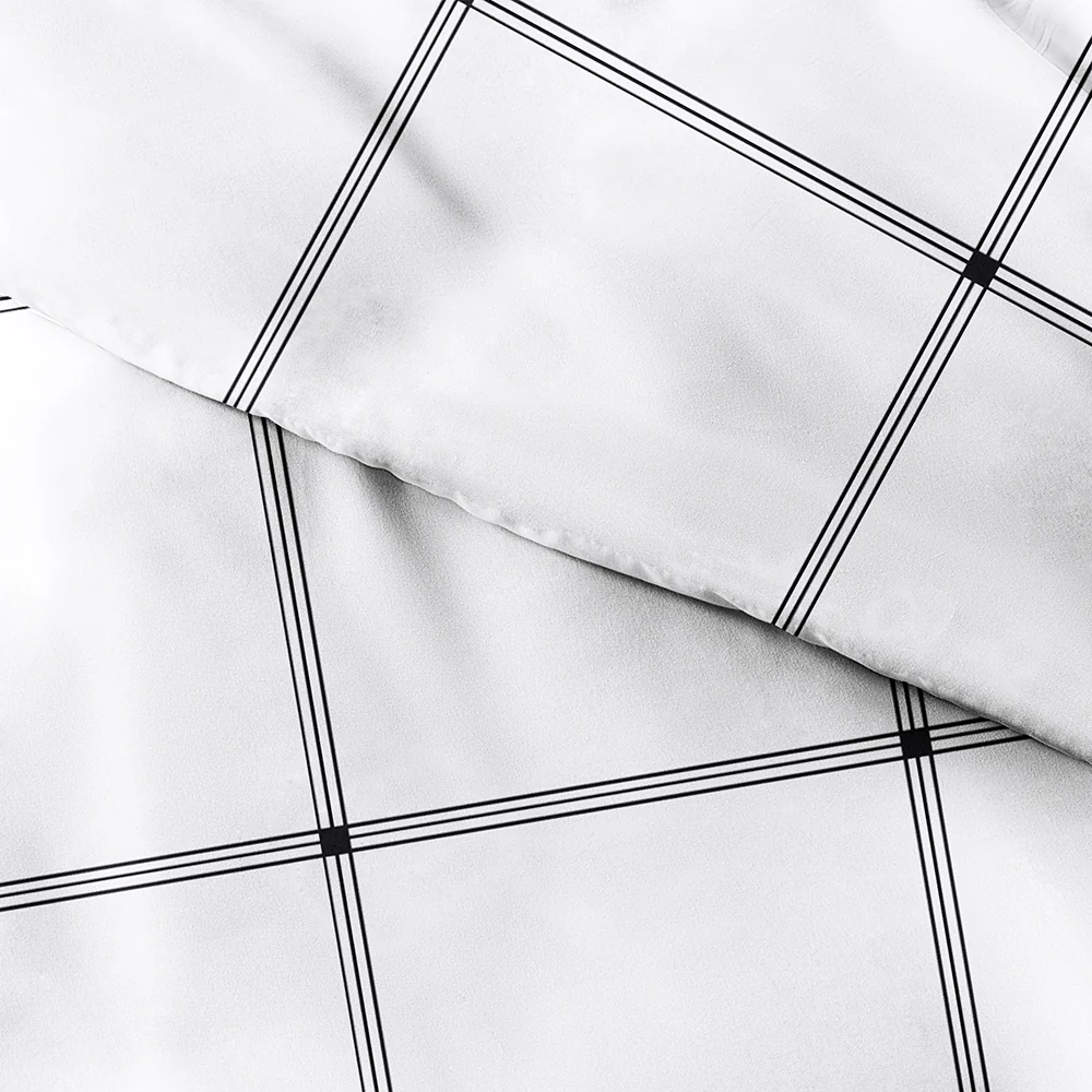 Grid Pattern 3-Piece Duvet Cover Set (Sale) - Image 7
